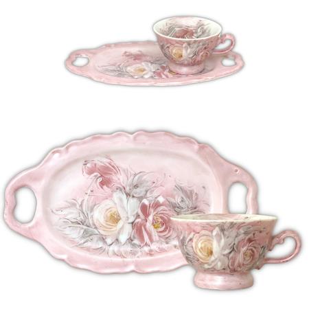 Jogo de 6 Xícaras de Café Cônica Coquinho 70 ml e Açucareiro de Porcelana  Pintado à Mão ROSAS BRANCA ROSA/CARAMELO - PINTANDO ARTE Ateliê - Xícaras  de Café - Magazine Luiza