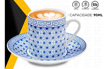 Imagem de Xicaras De Café Conjunto De Procelana Kit 12 Peças