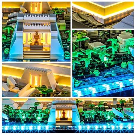 Imagem de YEABRICKS LED Light Kit para Lego - Arquitetura Grande Pirâmide de Gizé Modelo de Blocos de Construção, Conjunto de Luz LED Compatível com 21058 (Lego Set NÃO Incluído)