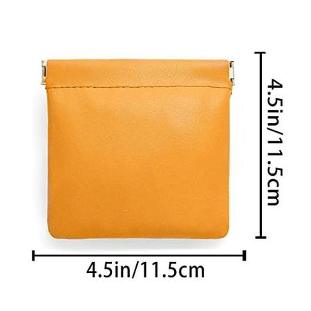 Imagem de Yokawe Cosméticos Sacos Pequenos Saco de Maquiagem para Bolsa Pu Couro Bolsa de Higiene Pessoal Impermeável Bolsa de Maquiagem de Viagem (Amarelo)