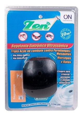 Imagem de Zen Repelente Eletrônico Bivolt Contra Pernilongo Mosquito Morcego Preto Amicus