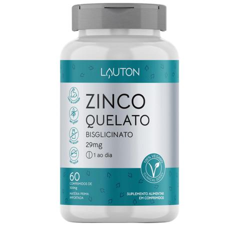 Zinco Quelato 29mg 60 caps Lauton Imagem de Zinco Quelato 29mg 60 caps Lauton