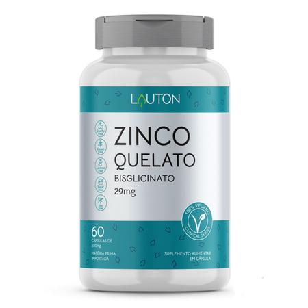 Zinco Quelato Bisglicinato 29mg Vegano Premium Lauton - Kit 3 Imagem de Zinco Quelato Bisglicinato 29mg Vegano Premium Lauton - Kit 3