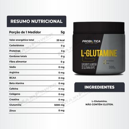 Imagem de Zma 120 Caps Growth + Glutamina Pura 300g Probiotica