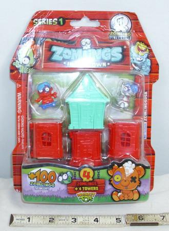 Zomlings Bairro Zombie Surpresa Serie 1 Vermelho - Fun 82709