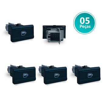 05 Peças Botão Interruptor Vidro Gol G7 Painel Traseiro Dir. - Dial ...