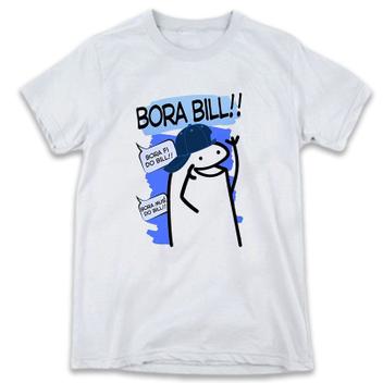 1 Camiseta Bonequinho Flork Meme Bora Bill Camisa Divertida - Wba