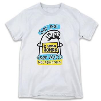 1 Camiseta Bonequinho Flork Meme Ser Pai é uma Honra ser Avô não