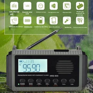 Radio Emergenza Solare 5000 mAh con Dinamo – AM/FM/NOAA, Torcia, SOS, Ricarica USB, IPX3 | Leroy Merlin
