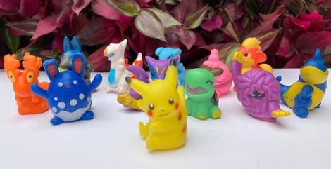 Brinquedo Pokemon Miniatura Dedoche - 10 Unidades