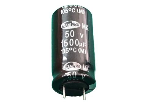 Condensateur électrolytique 1500µF 50V - Dimensions 16x31.5 Mm - Faible ESR - Neuf Pour électronique