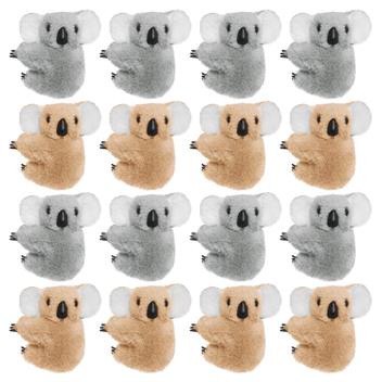 Haakong Koala Clip 12pcs Pencil Toppers - Grey & Khaki Plastic Koala Pencil Buddies, Fun Animal Accessories for Kids