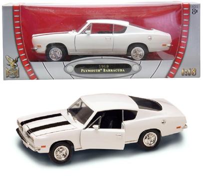 Plymouth Barracuda 1969 – Yat Ming Road Legends 92178 – 1/18 – Vert Métal – Occasion