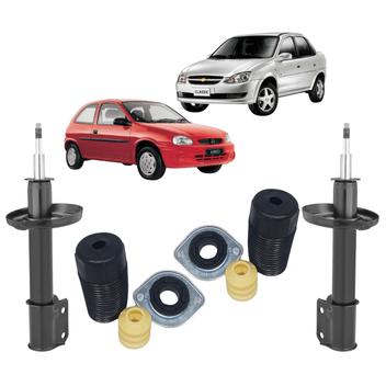 2 Amortecedor Original Nakata Dianteiro+kit Coxim Corsa 98 99 ...