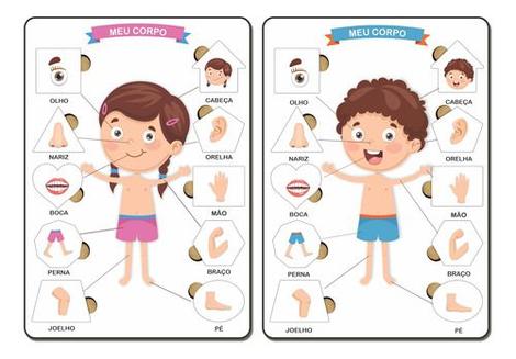 2 Brinquedos Educativos Jogos APrendendo as Formas e Partes do Corpo Humano  Menino e Menina -- Mega Impress - Jogos Educativos - Magazine Luiza