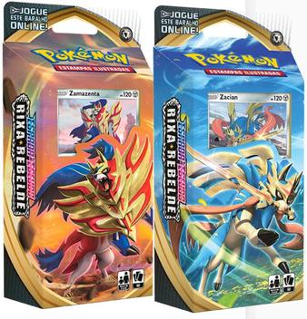 Jogo de Cartas Pokemon Eei Starter DECK Espada e Escudo Rixa Rebelde Zacian  Copag