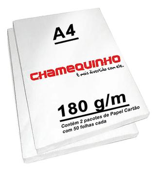 2X Papel Cartão Branco - Grosso 180G - Tamanho A4 - 100 Folh - Papéis ...