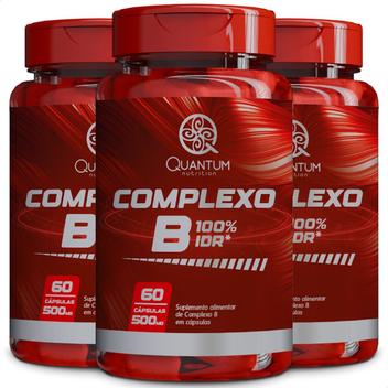 3 Potes Complexo B Kit 180 Cáps - Quantum - Quantum Nutrition ...