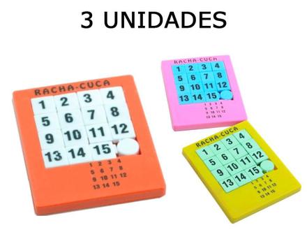 3 Brinquedos Racha Cuca - Jogo Quebra Cabeça de Letras Desenvolve a Memória