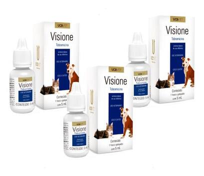 3 Visione Ucbvet Colírio Oftalmológico Para Cães Gatos 5 Ml - Farmácia ...