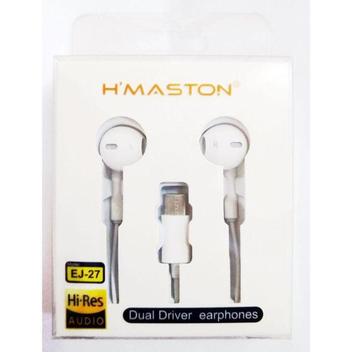 Fone de Ouvido Hi-res Hmaston Ej-27