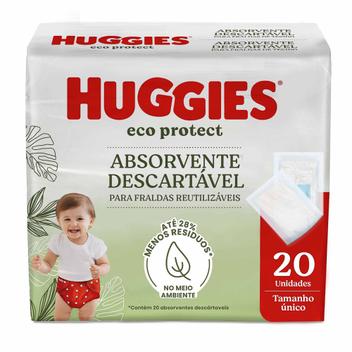 Absorvente Descartável Para Fralda Reutilizável Huggies Eco Protect ...
