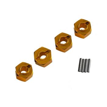 Adaptadores De Cubo Hexagonal De 12mm Para Coches RC 1/10 – Set De 4 Piezas De Aleación De Aluminio, Incluye Tornillos Y Pasadores, Evita El Temblor De Las Ruedas