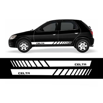 Adesivo Chevrolet Celta Faixa Lateral Personalizado Branco - MAF ...