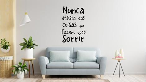 Nunca Desista-Inspirado Lema Sentença Wall Stickers para