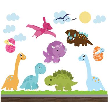 Adesivo Infantil Zoo Safari Dino Dinossauro M06 – Quartinho Decorado