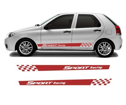Emblema Adesivo Sport Rosso – Insignia Metallica Per Auto (13.5x2 Cm)