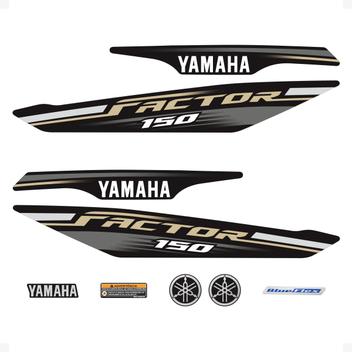 Adesivos Para Yamaha Factor 150 Flex 2019 2021 Moto Preta - SPORTINOX ...