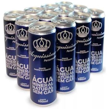 Água Mineral Lata Acquissima 350ml Sem Gás - Pack 24 Unidades - Água ...