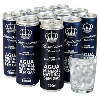 Água Natural Acquissima Lata 350ml - Pack 12 Unidades Ph 6,5 - AQUI DA ...