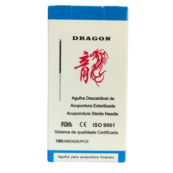 Agulha de Acupuntura 0,30x40mm cx c/ 100 unid Dragon - Acupuntura