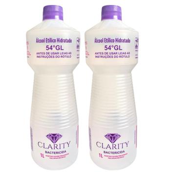 Alcool Liquido 46% 1L Bactericida Clarity - Álcool de Limpeza ...