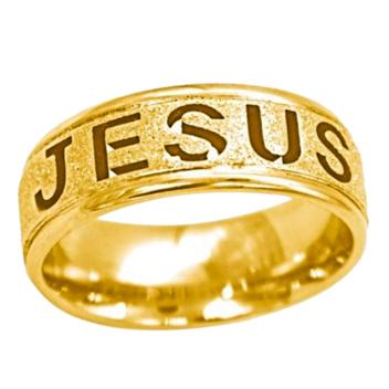 Aliança Jesus 6mm Banhada Ouro 18k Vazado Religião Fé Unissex - Alpha ...
