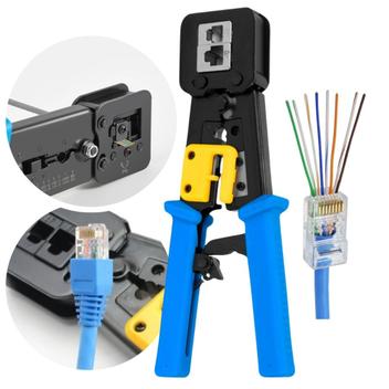 Alicate de Crimpar Cabo de Rede Multifunção Corta Fio Para Conectores ...