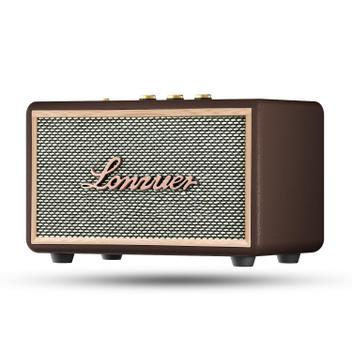 Alto-falante Bluetooth Lonzuer Retro Wooden 10000mAh Bateria 80W