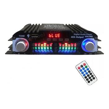 Amplificador de Áudio para Carro 4 Canais - Bluetooth, USB, SD e Aux ...
