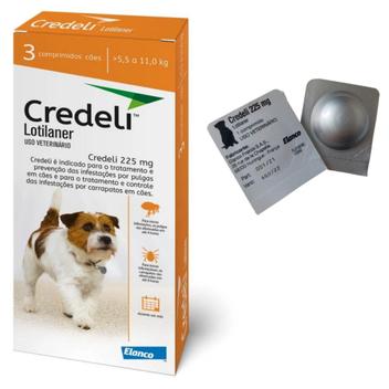 Credeli tab 225mg c/3comp 5,5a11kg - Elanco - Antipulga e