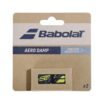 Babolat Aero Damp X2 – Smorzatore Di Vibrazioni Per Racchetta Da Tennis, Grigio/Verde O Giallo, 2 Pezzi, In Silicone