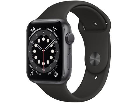 Apple Watch Series 6 44mm Cinza-espacial GPS - Pulseira Esportiva