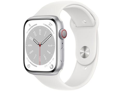 Apple Watch series8 45㎜　GPS Apple Watch Series 8 45mm GPS + Cellular Caixa Prateada Alumínio