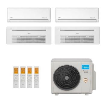 Ar Condicionado Multisplit Quad 48000 Btu(2x9000+12000+18000) Quente/frio - Inverter - Springer Midea - 220v - 40kvaqb18m5 40kvaqb12m5 42ezmsa09m5 /