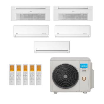Ar Condicionado Multisplit Penta 57000 Btu(3x9000+12000+18000) Quente/frio - Inverter - Springer Midea - 220v - 40kvaqb18m5 40kvaqb12m5 42ezmsa09m5 /