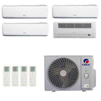 Ar Condicionado Multisplit Quad 54000 Btu(3x12000+18000) Quente/frio - Inverter - Gree - 220v - Gkh(18)da-d6dna1a Gwh(12)atc-d6dna1a / 4