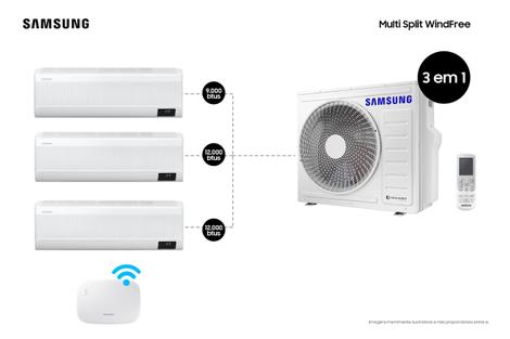 Ar Condicionado Multisplit Tri 36000 Btu(3x12000) Quente/frio - Inverter - Samsung - 220v - Aj035anapkh1 / Aj068axj3kh