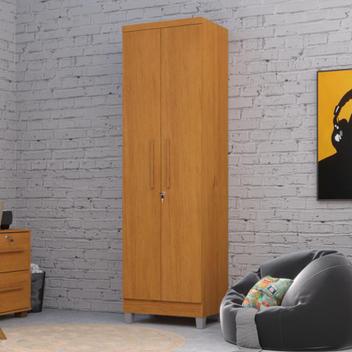 miria 4本セット Armário Multiuso Com Duas Portas E Fechadura Napole New Cedro