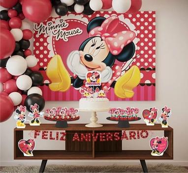 Topo de Bolo Minnie Vermelha Para Festa de Aniversário Infantil - Piffer -  Topo de Bolo - Magazine Luiza